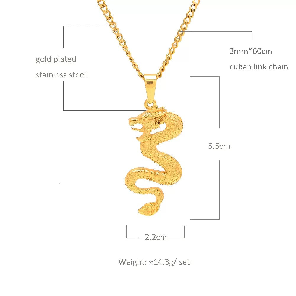 DRAGON PENDANT NECKLACE